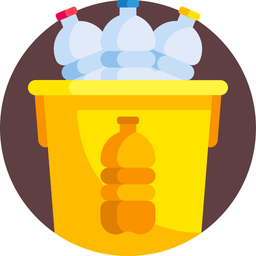 Plastic bin Detailed Flat Circular Flat icon