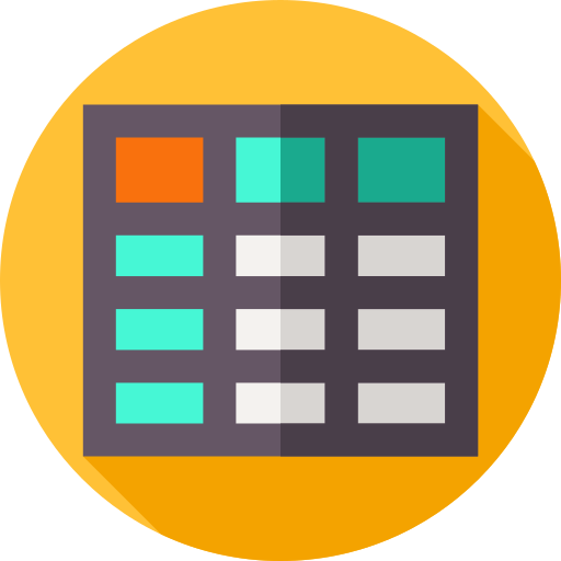 Excel Flat Circular Flat icon