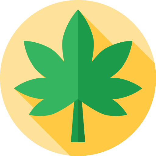 cannabis Flat Circular Flat Icône