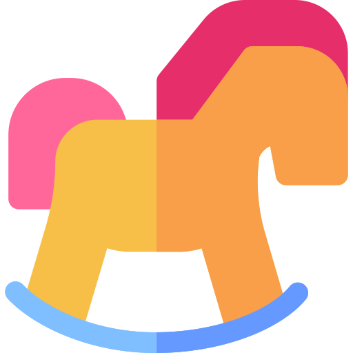 Horse toy Basic Rounded Flat icon