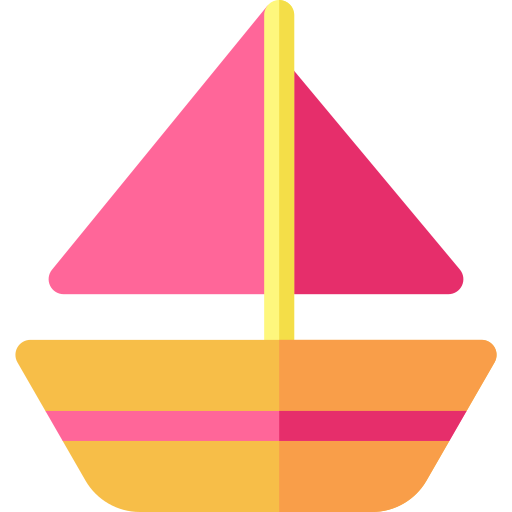 Toy boat Basic Rounded Flat icon