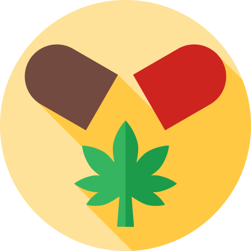 cannabis Flat Circular Flat icon