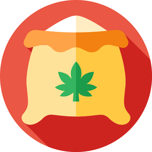 cannabis Flat Circular Flat icona