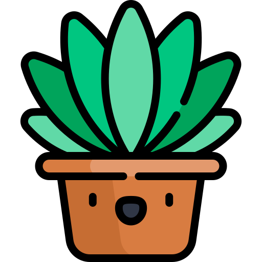 Plant pot Kawaii Lineal color icon