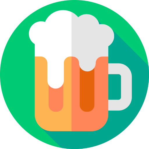 Beer mug Flat Circular Flat icon