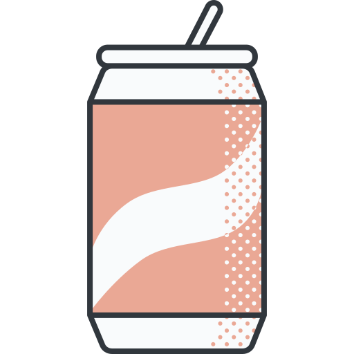 lattina di soda Detailed Offset Lineal color icona