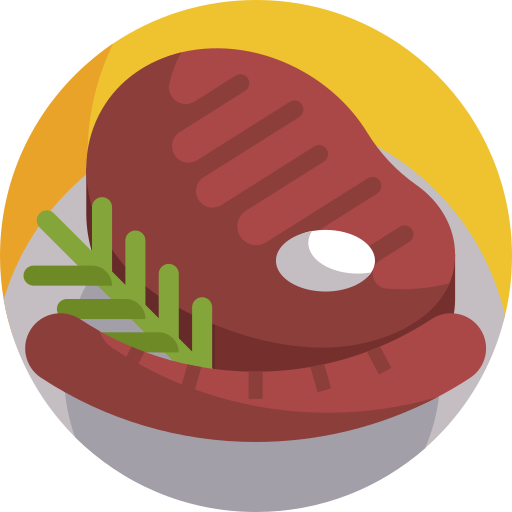 Steak Detailed Flat Circular Flat icon
