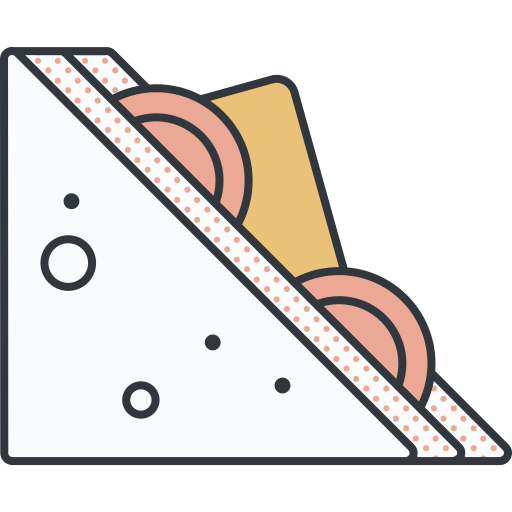 sandwich Detailed Offset Lineal color icon