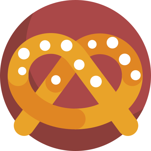 pretzel Detailed Flat Circular Flat icona