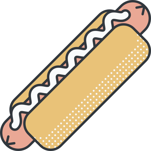 hot-dog Detailed Offset Lineal color Icône