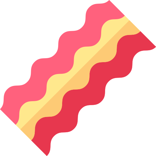 Bacon Basic Straight Flat icon