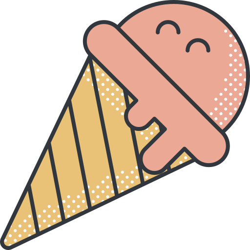 Ice cream cone Detailed Offset Lineal color icon