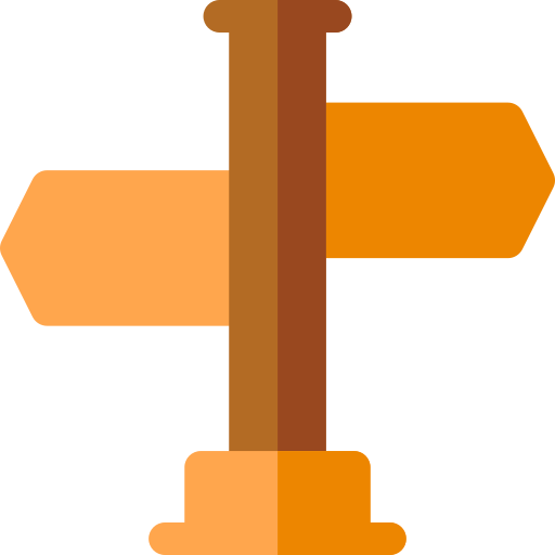 señal direccional Basic Rounded Flat icono