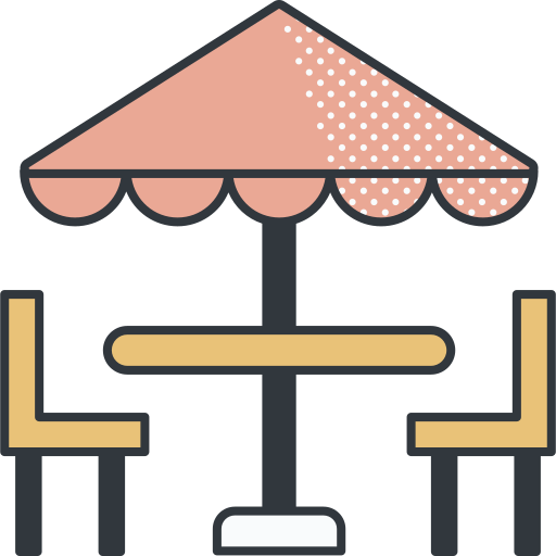 mesa del comedor Detailed Offset Lineal color icono