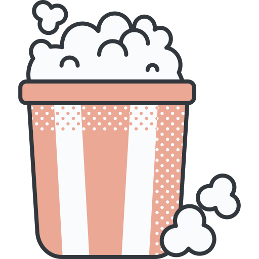 Popcorn Detailed Offset Lineal color icon
