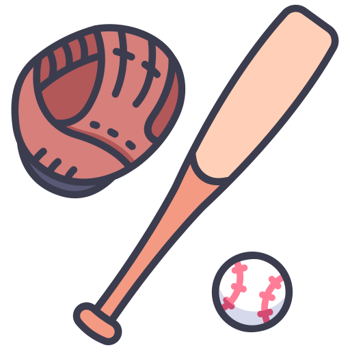Baseball MaxIcons Lineal color icon