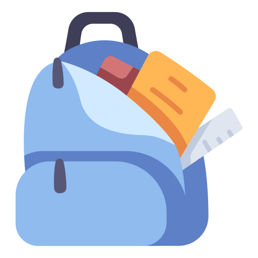bolsa para la escuela MaxIcons Flat icono