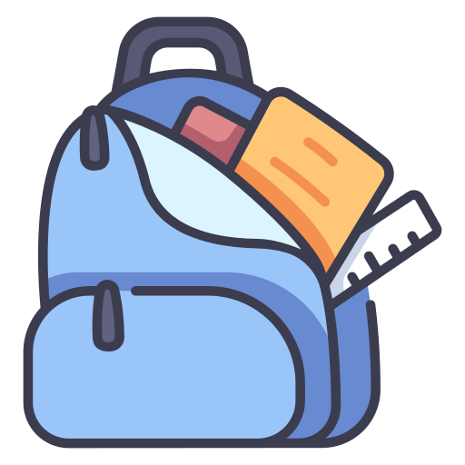 bolsa para la escuela MaxIcons Lineal color icono