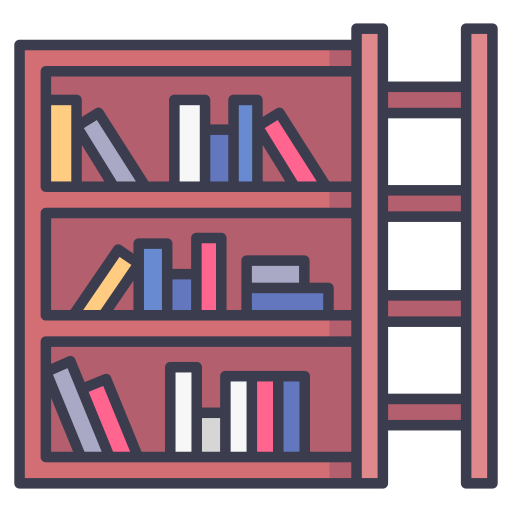 Bookshelf MaxIcons Lineal color icon