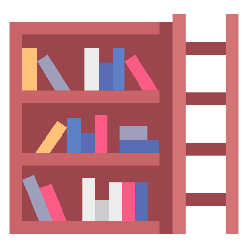 Bookshelf MaxIcons Flat icon