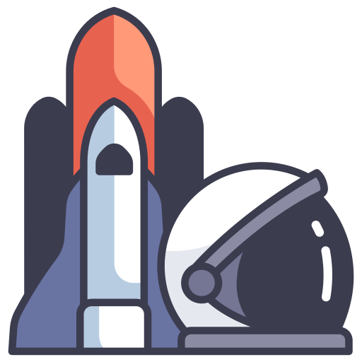 space shuttle MaxIcons Lineal color icona