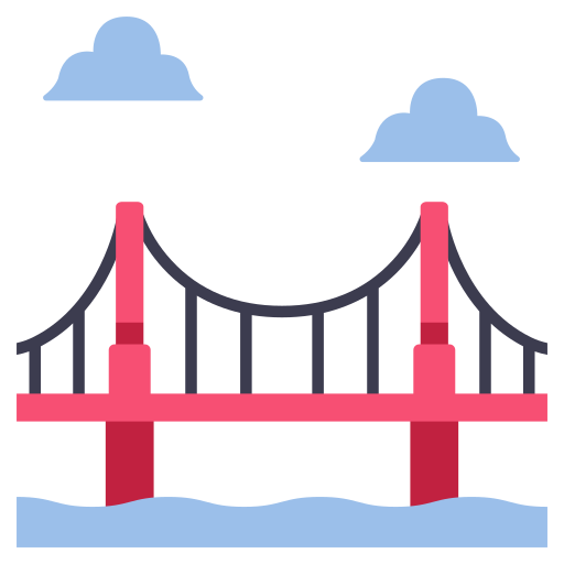 Мост Золотые ворота MaxIcons Flat иконка