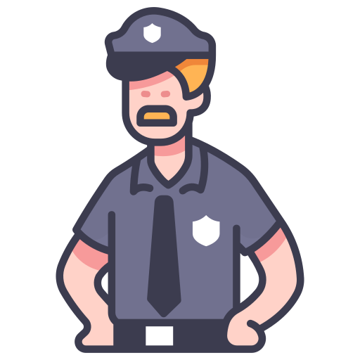 policía MaxIcons Lineal color icono