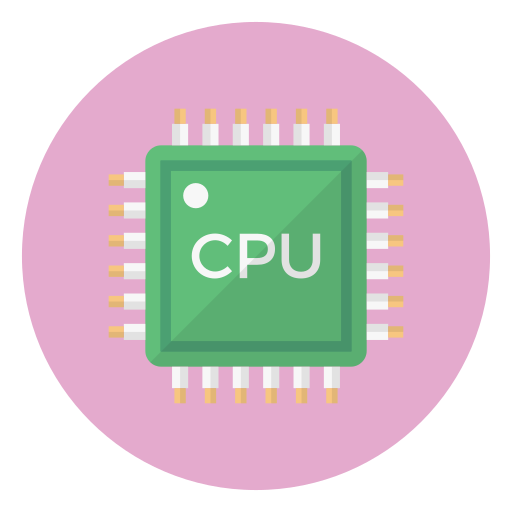 Computer chip Vector Stall Flat icon