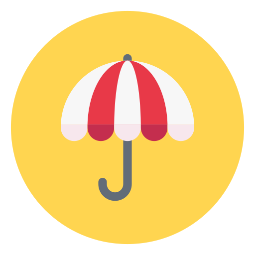 parasol Vector Stall Flat ikona