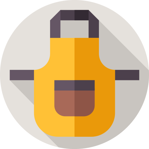 Apron Flat Circular Flat icon