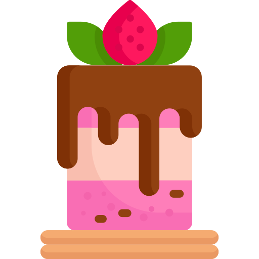 Strawberry cake Special Flat icon