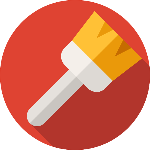 Paint brush Flat Circular Flat icon