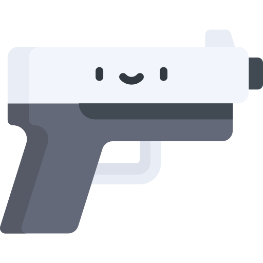 pistola Kawaii Flat icono