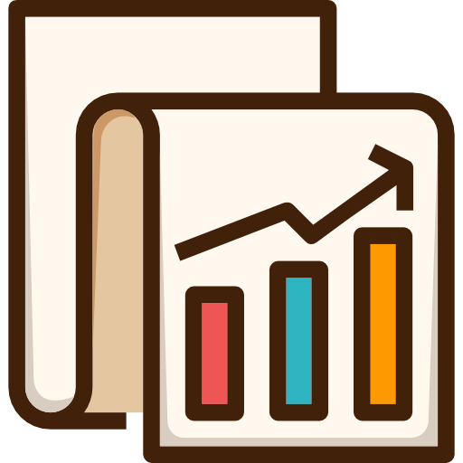 Analytics Smooth Contour Linear color icon