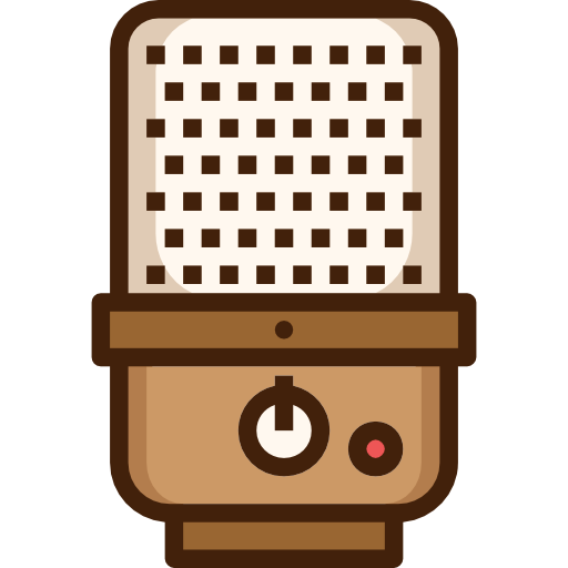 micrófono Smooth Contour Linear color icono