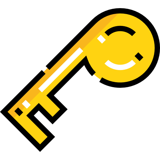 llave de la puerta Detailed Straight Lineal color icono