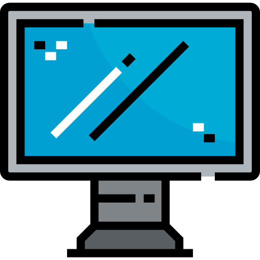 fernseher Detailed Straight Lineal color icon