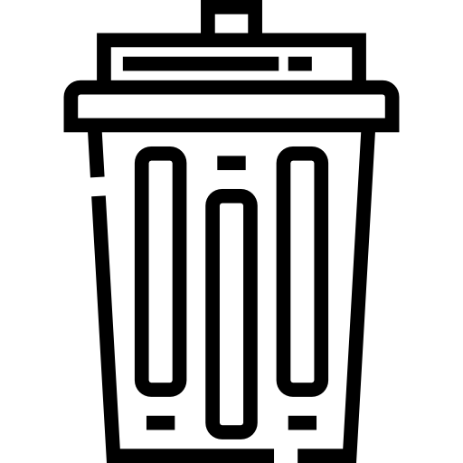 secchio della spazzature Detailed Straight Lineal icona