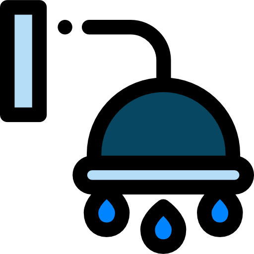 Showers Detailed Rounded Lineal color icon