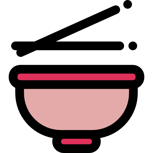 chinesisches essen Detailed Rounded Lineal color icon