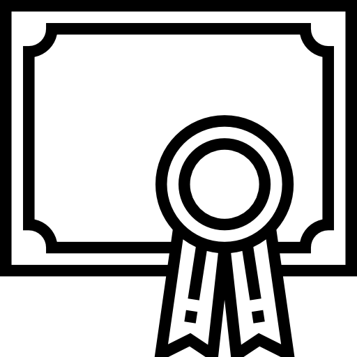 Certificate Meticulous Line icon