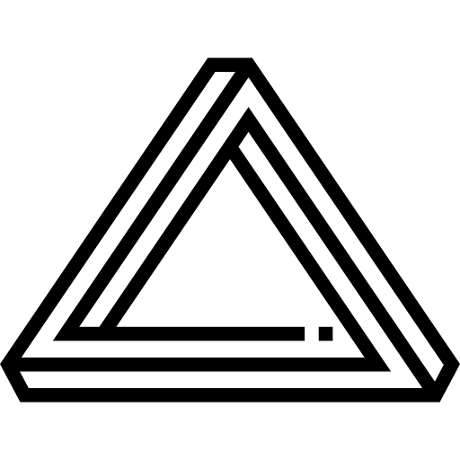 삼각형 Detailed Straight Lineal icon