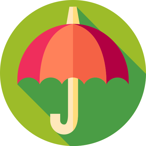 paraplu Flat Circular Flat icoon