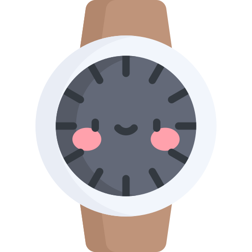 reloj de pulsera Kawaii Flat icono