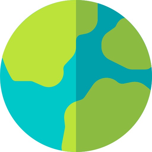 pianeta terra Basic Rounded Flat icona