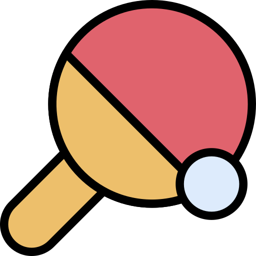 Ping pong Generic Outline Color icon