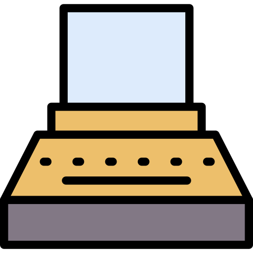 タイプライター Generic Outline Color icon