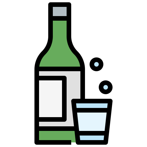 bebida alcoholica Surang Lineal Color icono