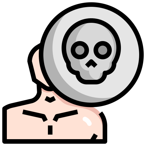 cráneo Surang Lineal Color icono