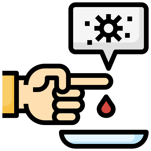 prueba de sangre Surang Lineal Color icono